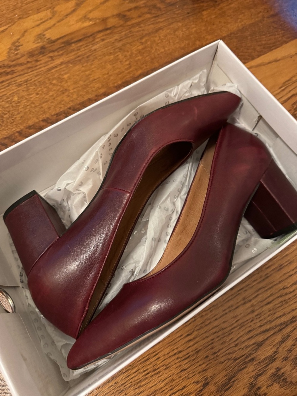 Corso como leather block heel